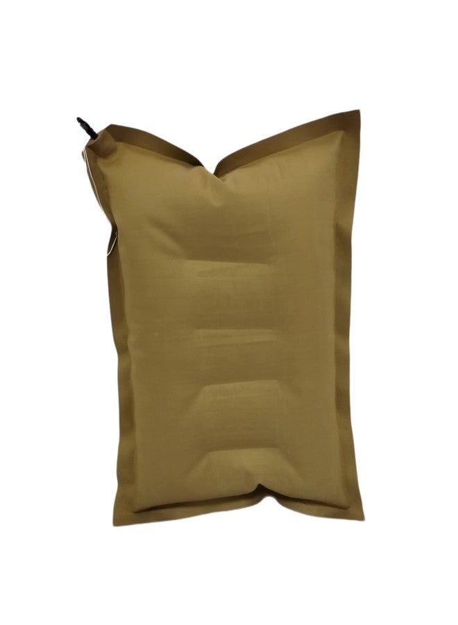 RAV Pack of 1 Soft Cotton Fabric Travelling Pillow.(Color- Brown). - Image 2